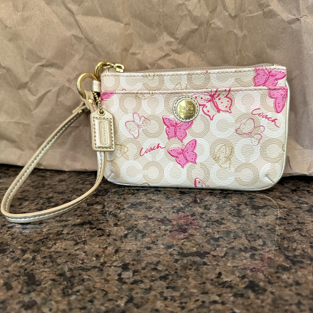 Coach Butterflies Wristlet
